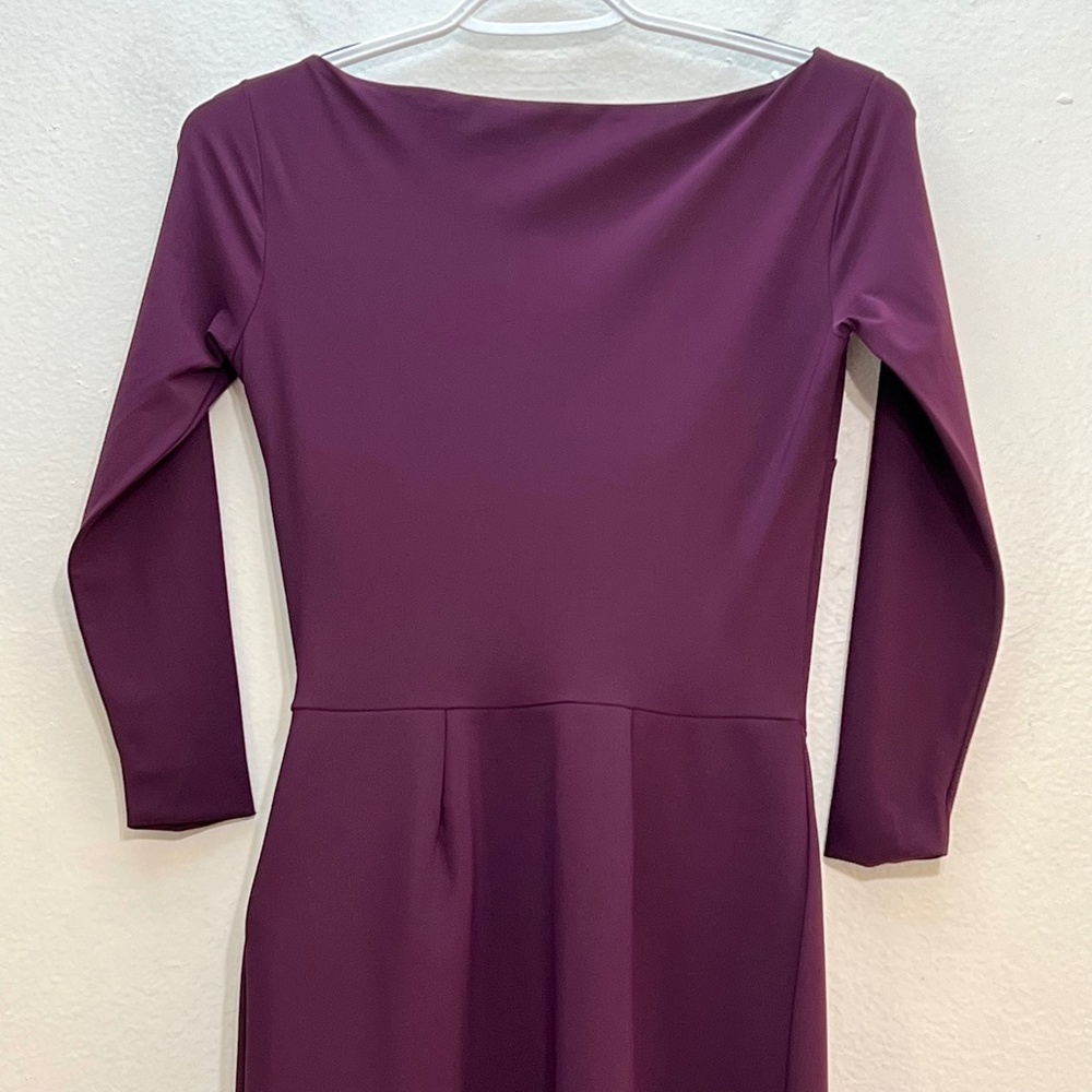 NEW Chiara Boni La Petite Robe Litonya Uni Bracelet Sleeve Gown Burgundy Size 2 - Picture 7 of 12